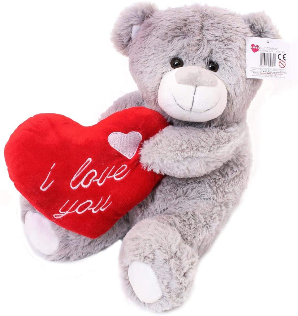'I Love You' Grey Teddy Bear - Worry Yummy
